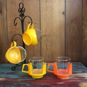 Vintage Melitta, Jaj plastic / glass mugs & Stand